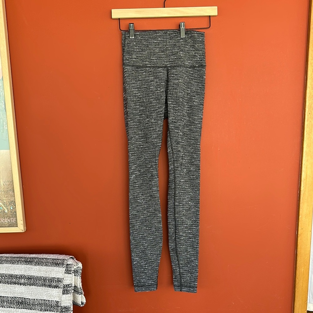 Lululemon Athletica Gray Heathered Leggings High-Waisted Stretch